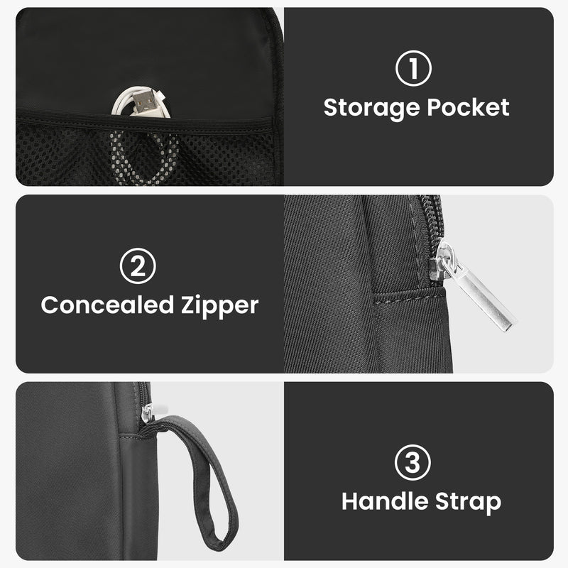 kwmobile Kopfhörer Tasche für Over Ear Headphones kompatibel mit Sony WH-CH520 / WH-CH510 / MDR-ZX110 Case - Kopfhörer Hülle mit Reißverschluss