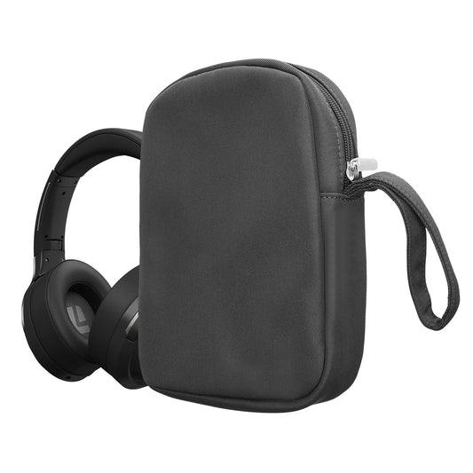 kwmobile Kopfhörer Tasche für Over Ear Headphones kompatibel mit Headset / Overear headphone Case - Kopfhörer Hülle mit Reißverschluss - Dunkelgrau Dunkelgrau  