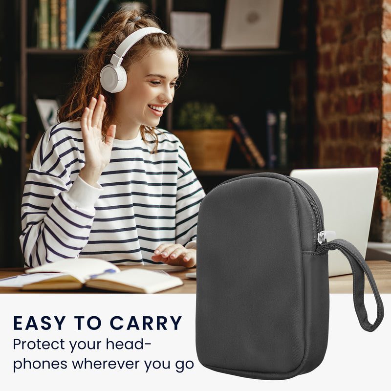 kwmobile Kopfhörer Tasche für Over Ear Headphones kompatibel mit Headset / Overear headphone Case - Kopfhörer Hülle mit Reißverschluss