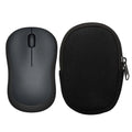 kwmobile Maus Tasche kompatibel mit Logitech M220 SILENT / M235 / M185 Hülle - Case für Bluetooth Maus aus robustem Cord und Neopren Stoff - Schwarz Schwarz  