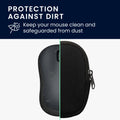 kwmobile Maus Tasche kompatibel mit Logitech M220 SILENT / M235 / M185 Hülle - Case für Bluetooth Maus aus robustem Neopren Stoff