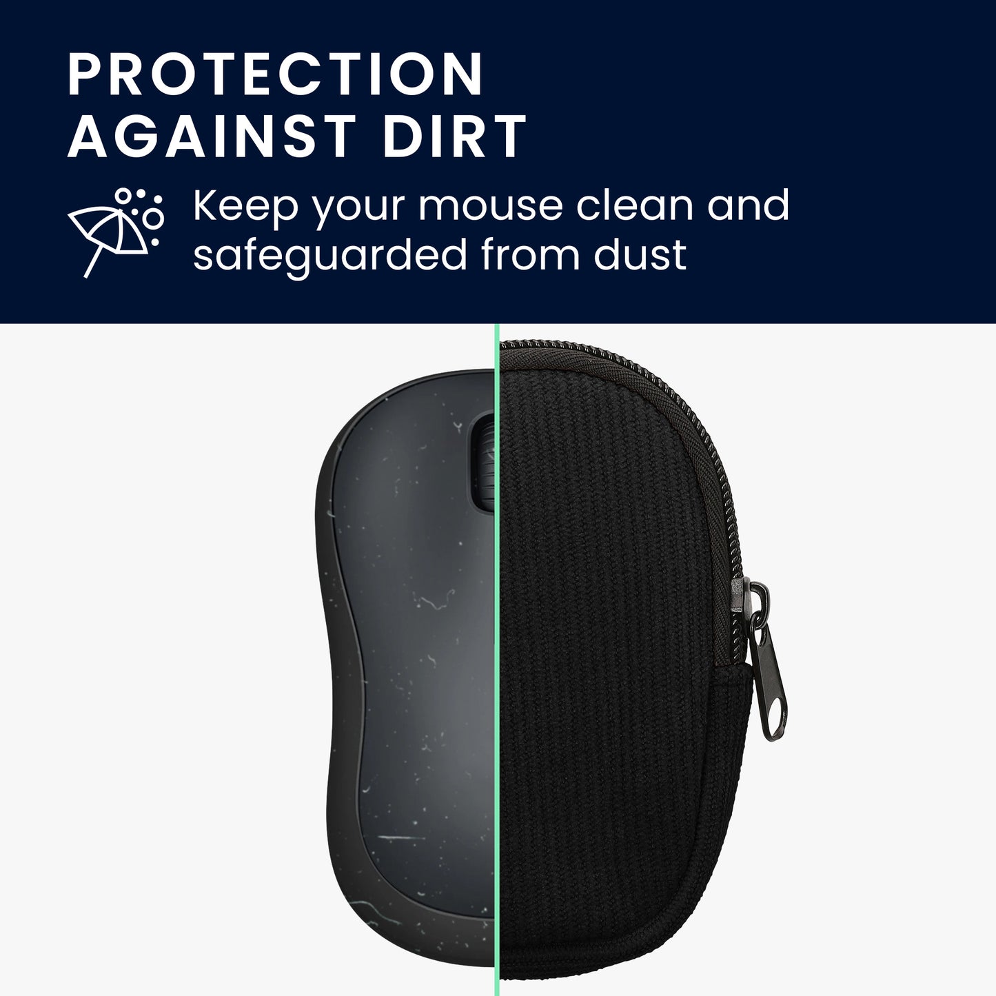 kwmobile Maus Tasche kompatibel mit Logitech M220 SILENT / M235 / M185 Hülle - Case für Bluetooth Maus aus robustem Neopren Stoff