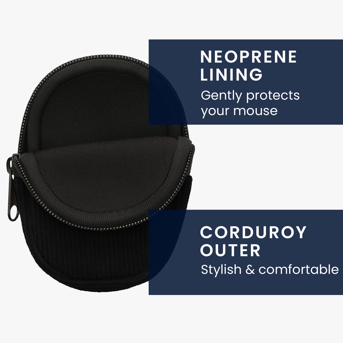 kwmobile Maus Tasche kompatibel mit Logitech M220 SILENT / M235 / M185 Hülle - Case für Bluetooth Maus aus robustem Neopren Stoff