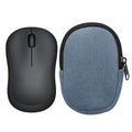 kwmobile Maus Tasche kompatibel mit Logitech M220 SILENT / M235 / M185 Hülle - Case für Bluetooth Maus aus robustem Cord und Neopren Stoff - Vintage Blue Vintage Blue  