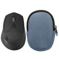 kwmobile Maus Tasche kompatibel mit Logitech M720 TRIATHLON / M705 MARATHON Hülle - Case für Bluetooth Maus aus robustem Cord und Neopren Stoff - Vintage Blue Vintage Blue  