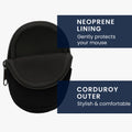 kwmobile Maus Tasche kompatibel mit Logitech G PRO X Superlight 2 Hülle - Case für Bluetooth Maus aus robustem Neopren Stoff