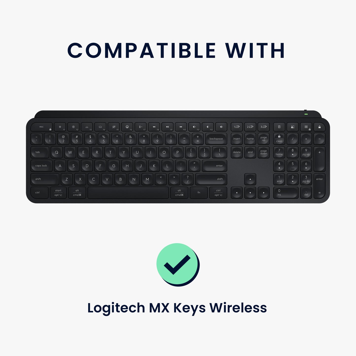 kwmobile Tastaturabdeckung Tastatur Hülle für Logitech MX Keys Wireless Staubschutz Keyboard Cover Tastaturschutz Schutzhülle