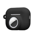 kwmobile 2-in1 Hülle kompatibel mit Apple Airpods Pro 3 - Kopfhörer Case kompatibel mit Airtag - Schutzhülle mit Karabiner