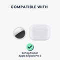 kwmobile 2-in1 Hülle kompatibel mit Apple Airpods Pro 3 - Kopfhörer Case kompatibel mit Airtag - Schutzhülle mit Karabiner