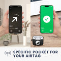 kwmobile 2-in1 Hülle kompatibel mit Apple Airpods Pro 3 - Kopfhörer Case kompatibel mit Airtag - Schutzhülle mit Karabiner