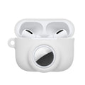 kwmobile 2-in1 Hülle kompatibel mit Apple Airpods Pro 3 - Kopfhörer Case kompatibel mit Airtag - Weiches Silikon Cover - Schutzhülle mit Karabiner - Weiß Weiß  