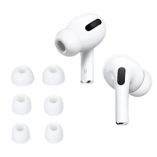 kwmobile 6x Polster kompatibel mit Apple Airpods Pro 3 - 3 Größen - Silikon Ohrstöpsel In-Ear Kopfhörer Weiß  