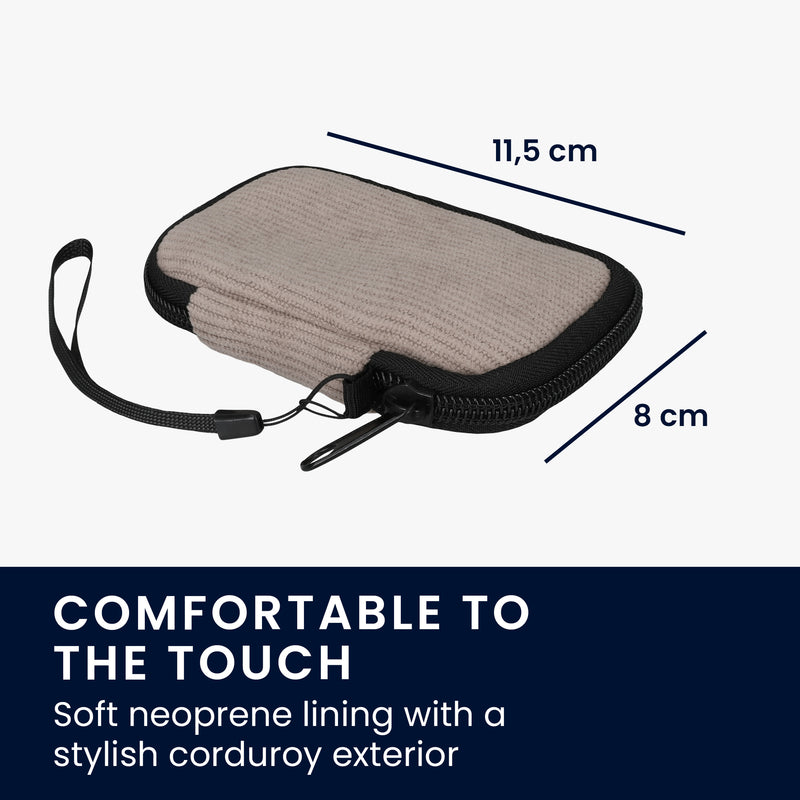 kwmobile In-Ear Kopfhörer Tasche kompatibel mit in-ear Headphones Hülle - Cord Cover Case - 6 x 9 cm Innenmaße - Etui