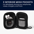kwmobile In-Ear Kopfhörer Tasche kompatibel mit in-ear Headphones Hülle - Cord Cover Case - 6 x 9 cm Innenmaße - Etui