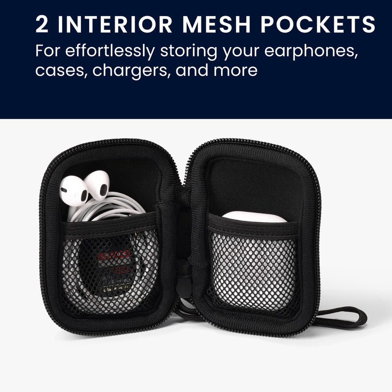 kwmobile In-Ear Kopfhörer Tasche kompatibel mit in-ear Headphones Hülle - Cord Cover Case - 6 x 9 cm Innenmaße - Etui