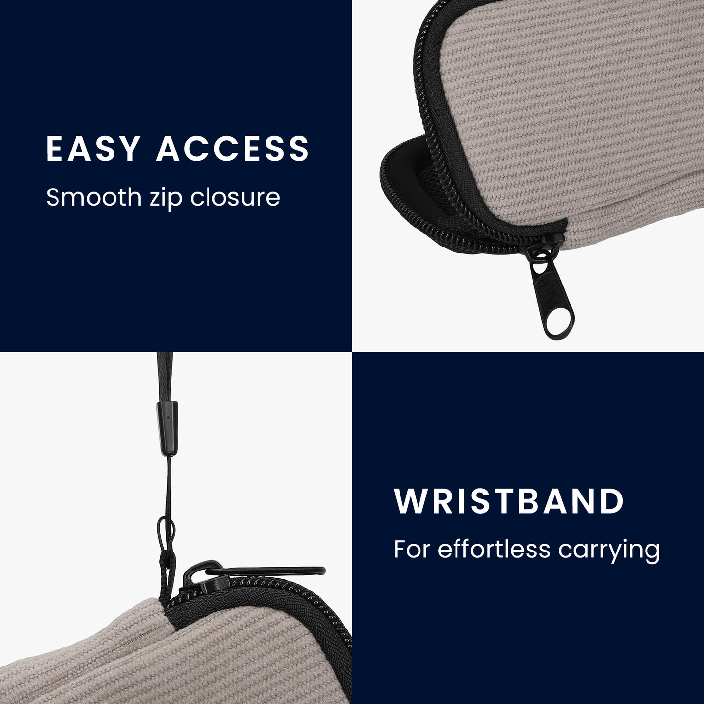kwmobile In-Ear Kopfhörer Tasche kompatibel mit in-ear Headphones Hülle - Cord Cover Case - 6 x 9 cm Innenmaße - Etui
