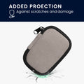 kwmobile In-Ear Kopfhörer Tasche kompatibel mit in-ear Headphones Hülle - Cord Cover Case - 6 x 9 cm Innenmaße - Etui
