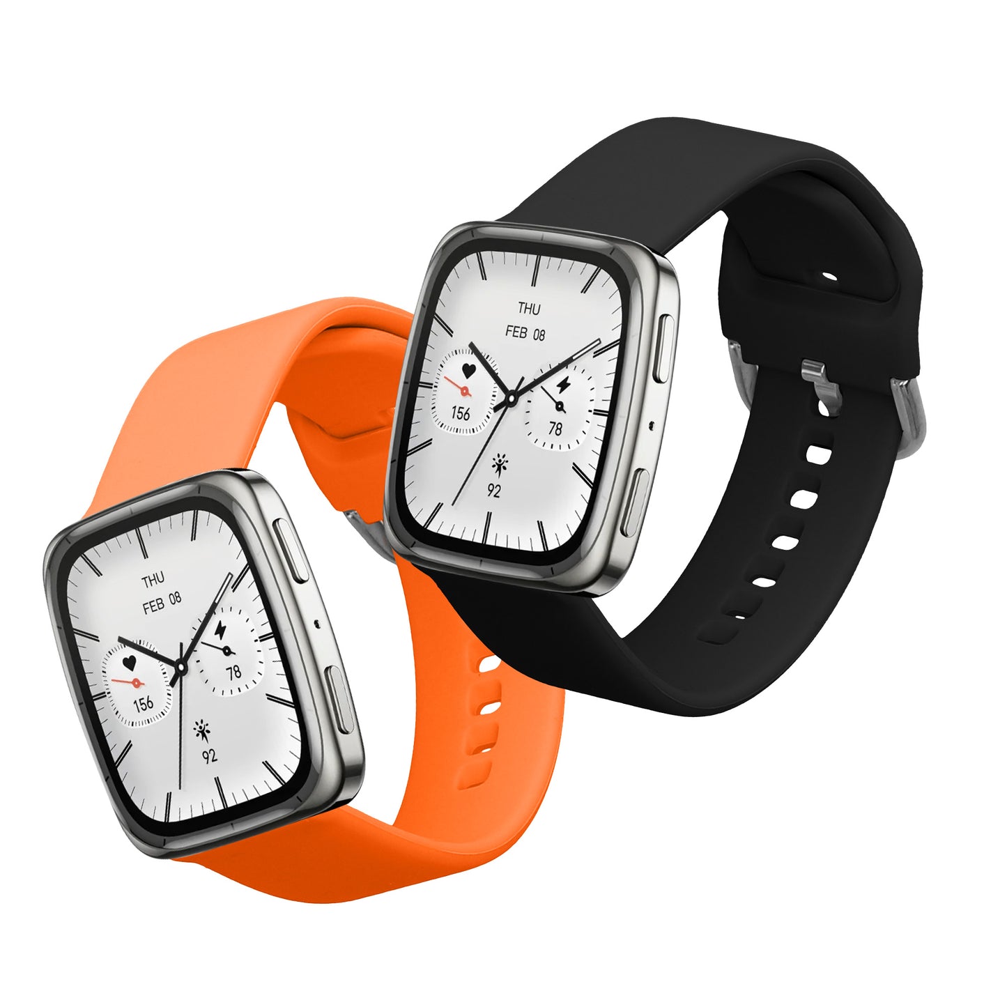 kwmobile Uhrenarmband für Garmin 20mm Amazfit Active 2 Square / Amazfit Active 2 Armband Fitnesstracker Band Set Ersatzarmband Smartwatch