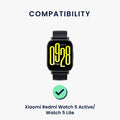 kwmobile Ersatz Armband kompatibel mit Xiaomi Redmi Watch 5 Active / Watch 5 Lite Smartwatch Scrunchie Haargummi Design Innenmaße 14 - 19 cm