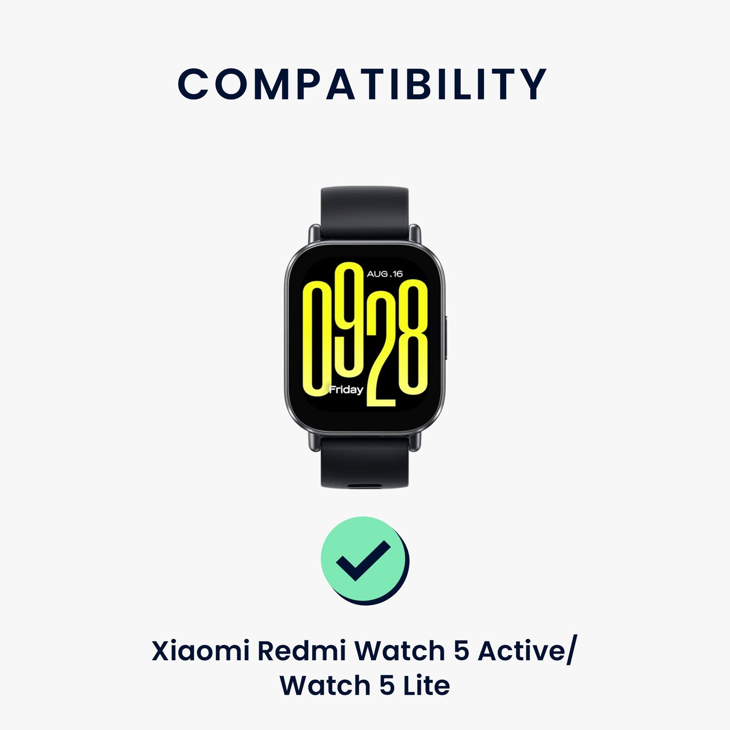 kwmobile Ersatz Armband kompatibel mit Xiaomi Redmi Watch 5 Active / Watch 5 Lite Smartwatch Scrunchie Haargummi Design Innenmaße 14 - 19 cm