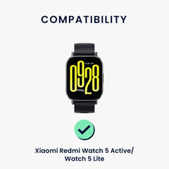kwmobile Ersatz Armband kompatibel mit Xiaomi Redmi Watch 5 Active / Watch 5 Lite Smartwatch Scrunchie Haargummi Design