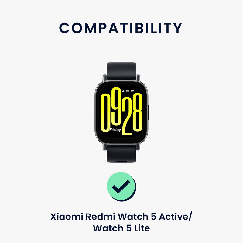 kwmobile Ersatz Armband kompatibel mit Xiaomi Redmi Watch 5 Active / Watch 5 Lite Smartwatch Scrunchie Haargummi Design Innenmaße 14 - 19 cm