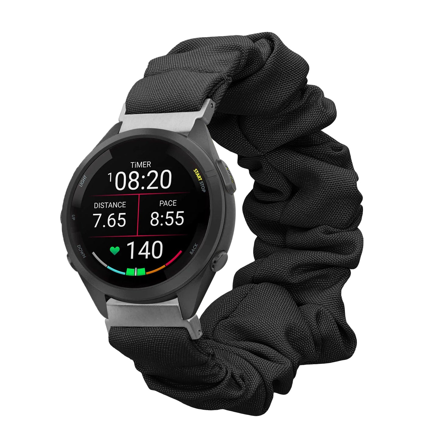kwmobile Ersatz Armband kompatibel mit Garmin Venu 3S / Venu 2S / vivoactive 4S / Forerunner 265S 255S - Smartwatch Scrunchie Haargummi Design - Innenmaße 14 - 19 cm