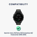 kwmobile Ersatz Armband kompatibel mit Garmin Venu 3S / Venu 2S / vivoactive 4S / Forerunner 265S 255S - Smartwatch Scrunchie Haargummi Design - Innenmaße 14 - 19 cm