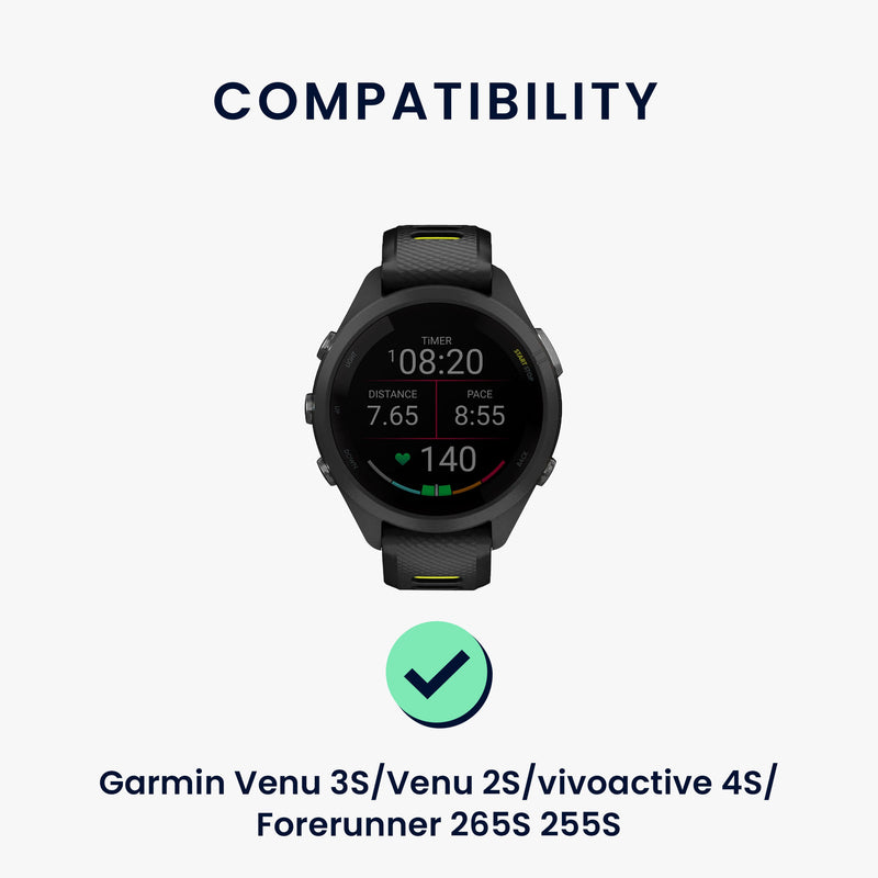 kwmobile Ersatz Armband kompatibel mit Garmin Venu 3S / Venu 2S / vivoactive 4S / Forerunner 265S 255S - Smartwatch Scrunchie Haargummi Design - Innenmaße 14 - 19 cm