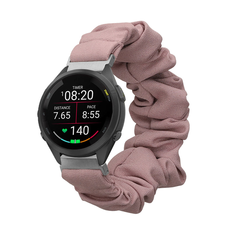 kwmobile Ersatz Armband kompatibel mit Garmin Venu 3S / Venu 2S / vivoactive 4S / Forerunner 265S 255S - Smartwatch Scrunchie Haargummi Design Lavendel - Innenmaße 14 - 19 cm Lavendel  
