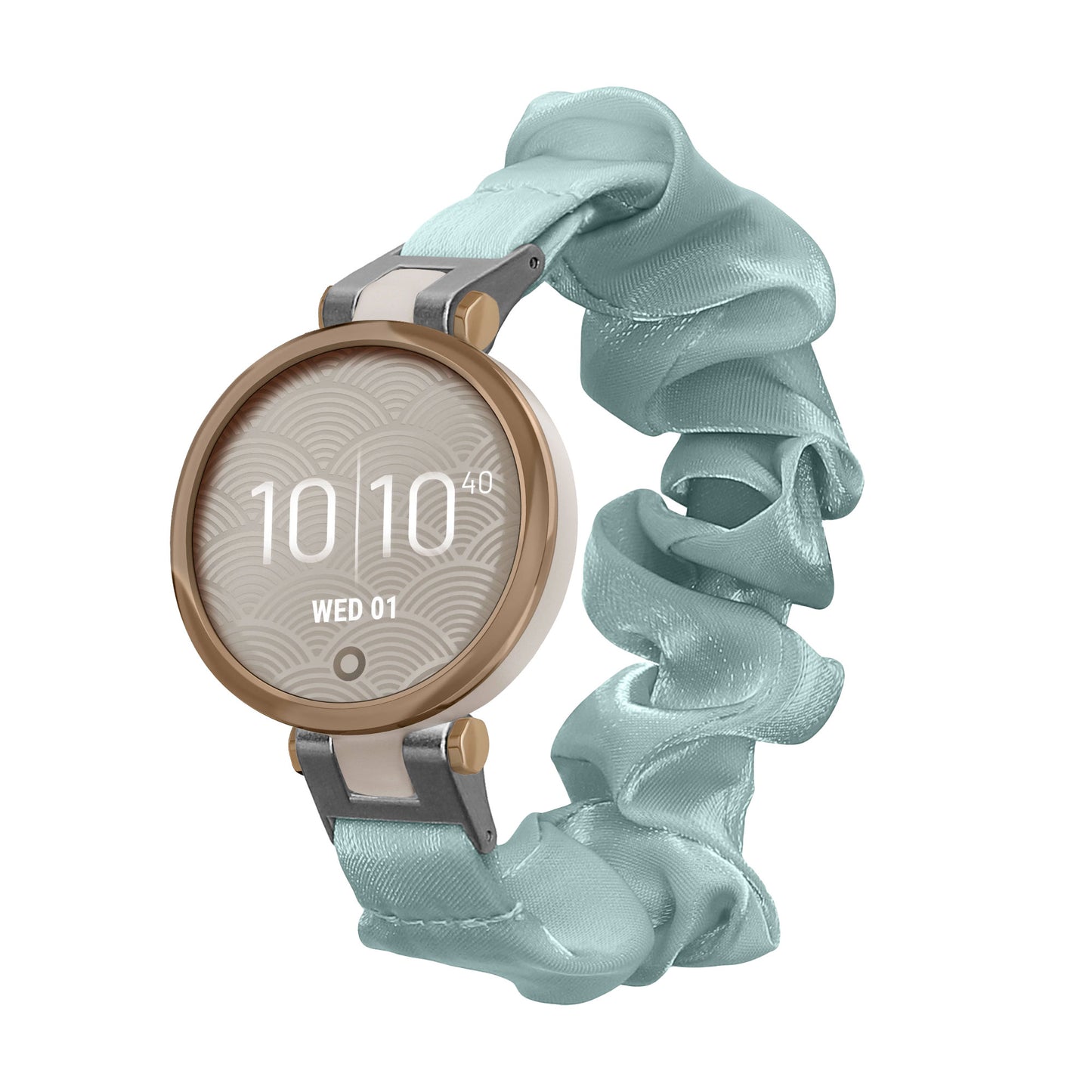 kwmobile Ersatz Armband kompatibel mit Garmin Lily Sport - Smartwatch Scrunchie Haargummi Design Blau - Innenmaße 14 - 19 cm Blau  