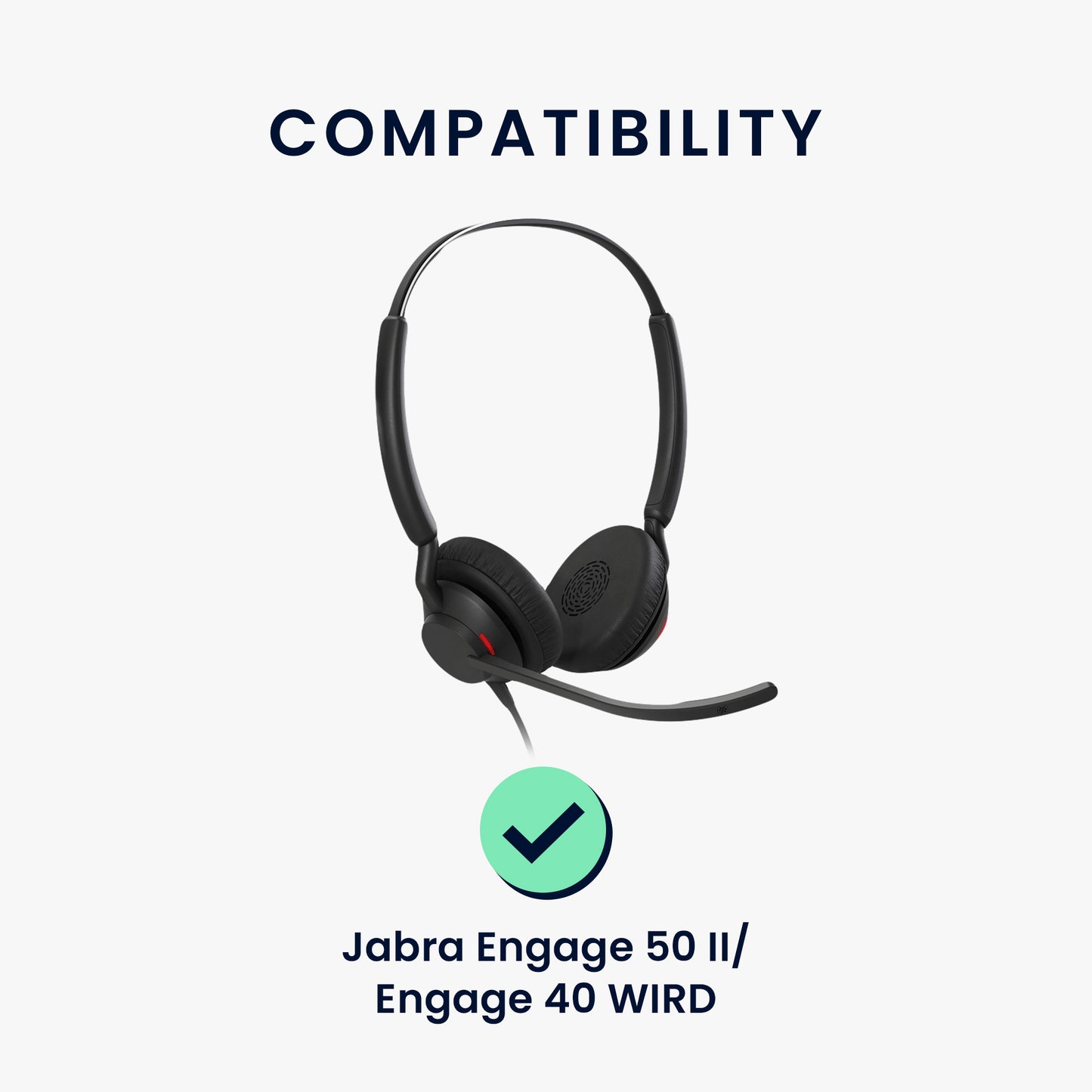 kwmobile Ohr Polster für Jabra Engage 50 II / Engage 40 WIRD Ohrpolster Ersatz Kopfhörer Ersatzteile Over Ear Headphones