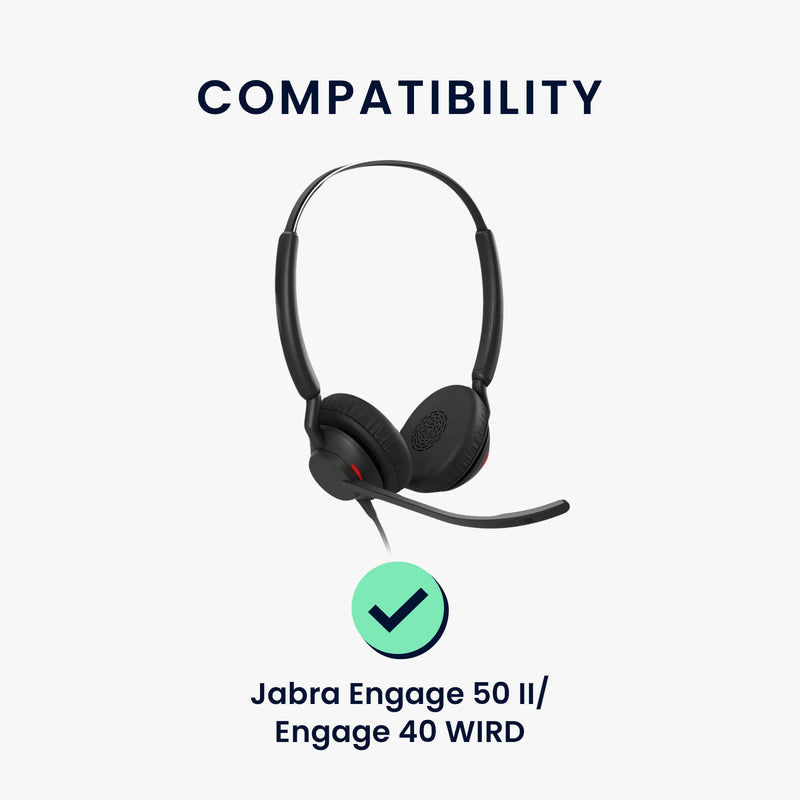 kwmobile Ohr Polster für Jabra Engage 50 II / Engage 40 WIRD Ohrpolster Ersatz Kopfhörer Ersatzteile Over Ear Headphones
