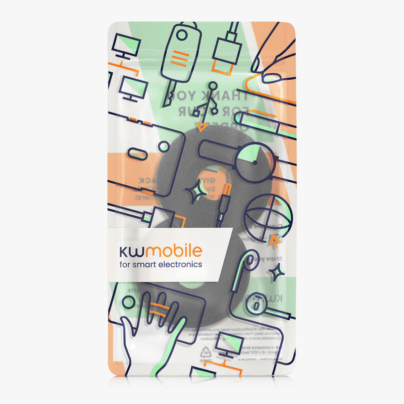 kwmobile Ohr Polster für Jabra Biz 1500 / Biz 2400 / 1100 / UC Voice 550 / 750 Ohrpolster Ersatzteile Kopfhörer Ersatzpolster für Over Ear Headphones