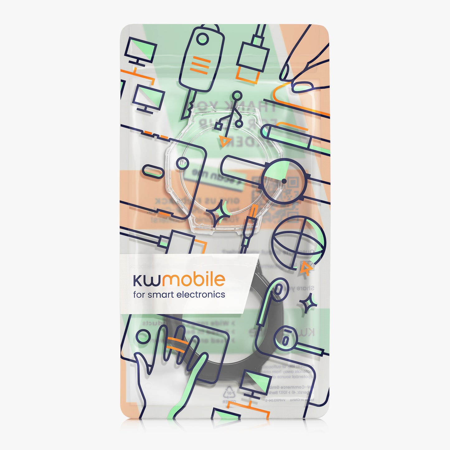 kwmobile Glas Hülle für Amazfit T-Rex3 Pro 48mm Schutzhülle Fullbody Fitnesstracker Case Set