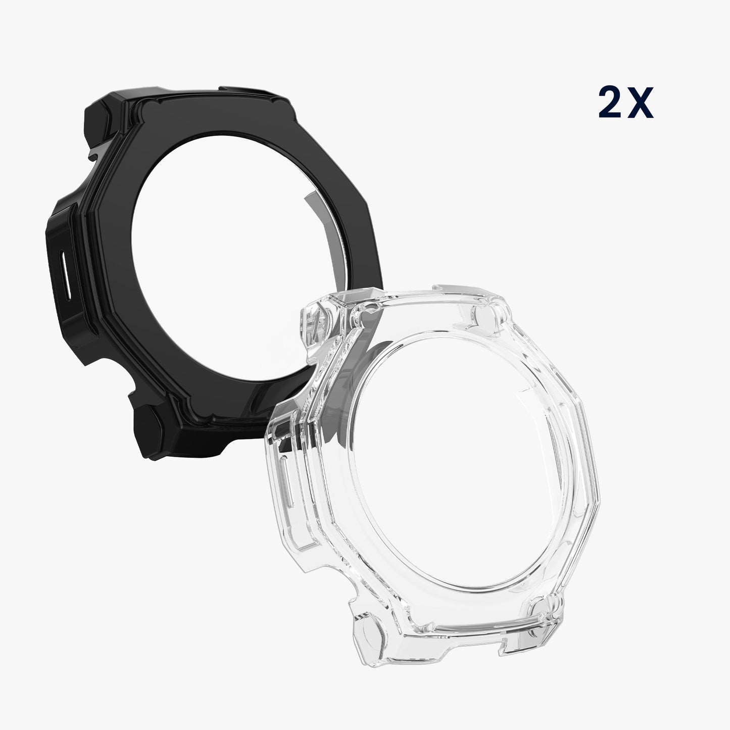 kwmobile Glas Hülle für Amazfit T-Rex3 Pro 48mm Schutzhülle Fullbody Fitnesstracker Case Set