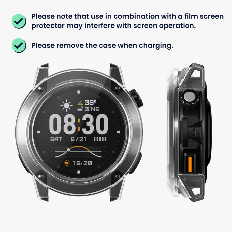 kwmobile Glas Hülle für COROS NOMAD Schutzhülle Fullbody Fitnesstracker Case Set