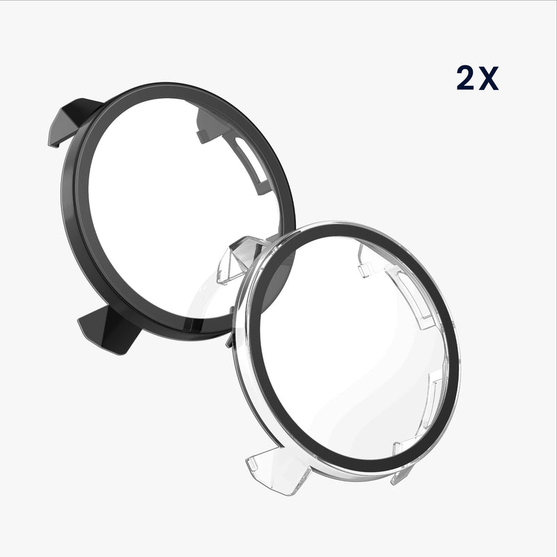 kwmobile Glas Hülle für Suunto RACE 2 Schutzhülle Fullbody Fitnesstracker Case Set