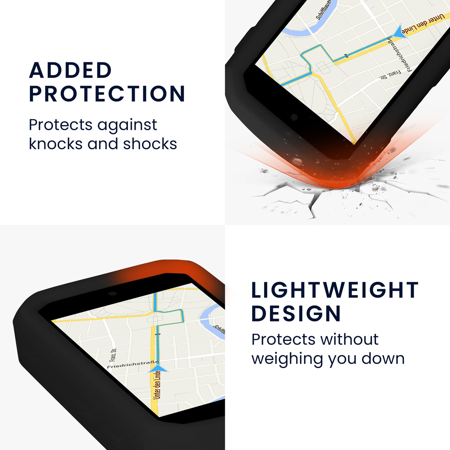 kwmobile Hülle kompatibel mit Garmin Edge 850 / 550 GPS Fahrrad Case Schutzhülle