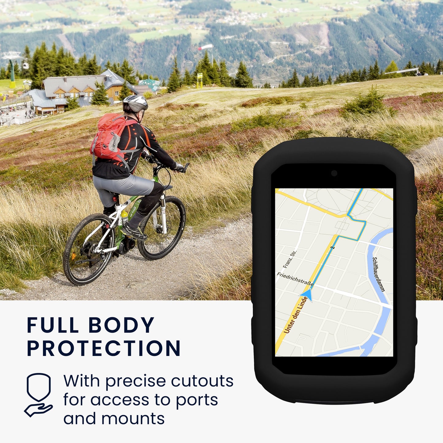 kwmobile Hülle kompatibel mit Garmin Edge 850 / 550 GPS Fahrrad Case Schutzhülle