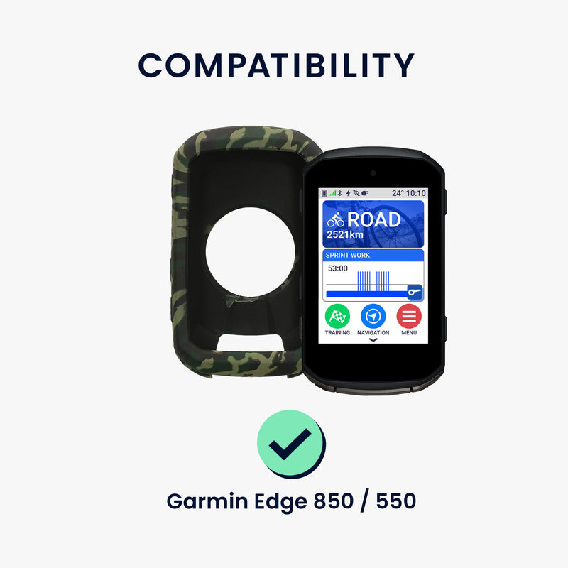 kwmobile Hülle kompatibel mit Garmin Edge 850 / 550 Backcover für Bike GPS Computer Schutzhülle Fahrradcomputer