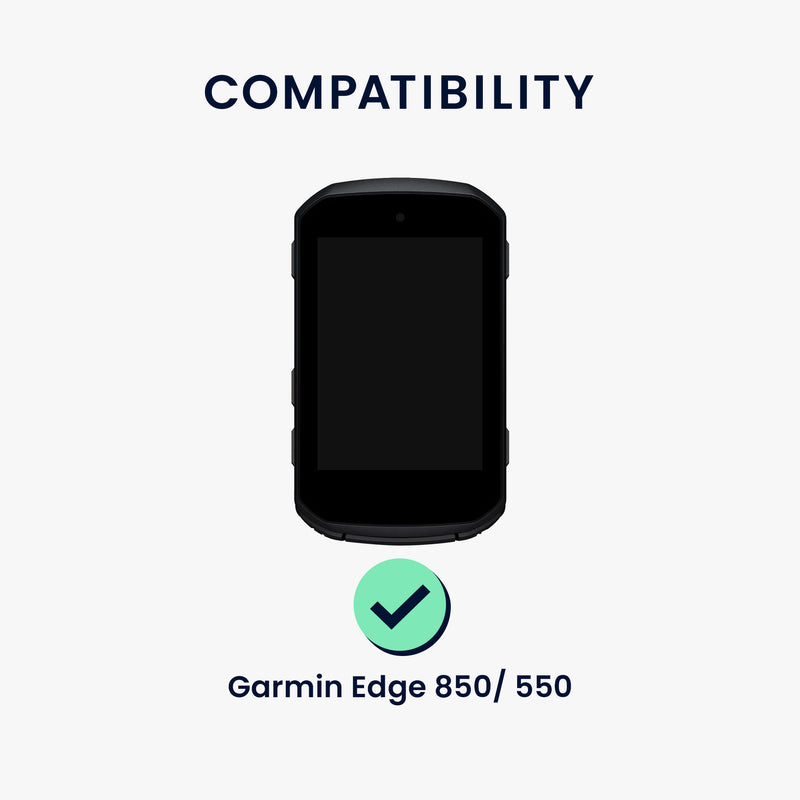 kwmobile Schutzglas kompatibel mit Garmin Edge 850 / 550 - Hartglas Schutzfolien Set für Fahrrad GPS - Displayschutz für Bike Computer