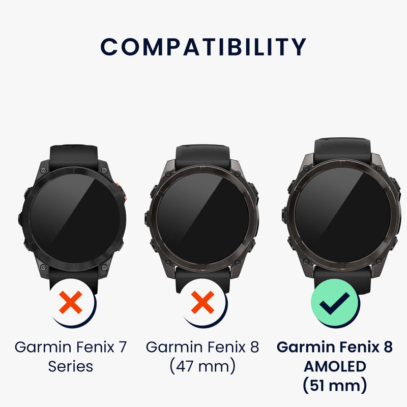 kwmobile Schutzring kompatibel mit Garmin Fenix 8 51mm AMOLED Fitnesstracker