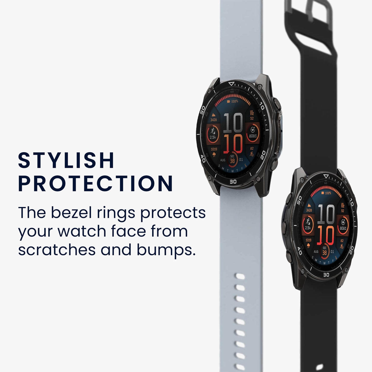 kwmobile Schutzring kompatibel mit Garmin Fenix 8 47mm AMOLED Fitnesstracker