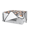 kwmobile Leinen Cover kompatibel mit Brother MFC-J4335DW Hülle - Tasche für Drucker - Staubschutzhülle Schutzhaube Schutzhülle - Orange Schwarz Weiß Orange  [dsg01]