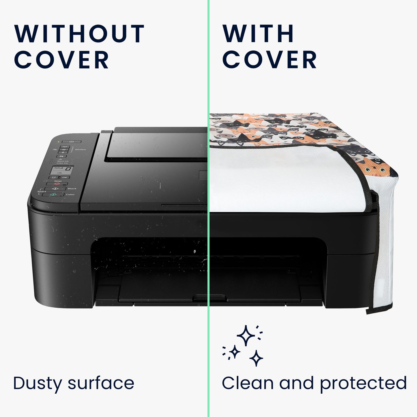 kwmobile Cover kompatibel mit Canon Pixma TS3350 / MG7750 Serie Hülle - Tasche für Drucker - Staubschutzhülle Schutzhaube Schutzhülle
