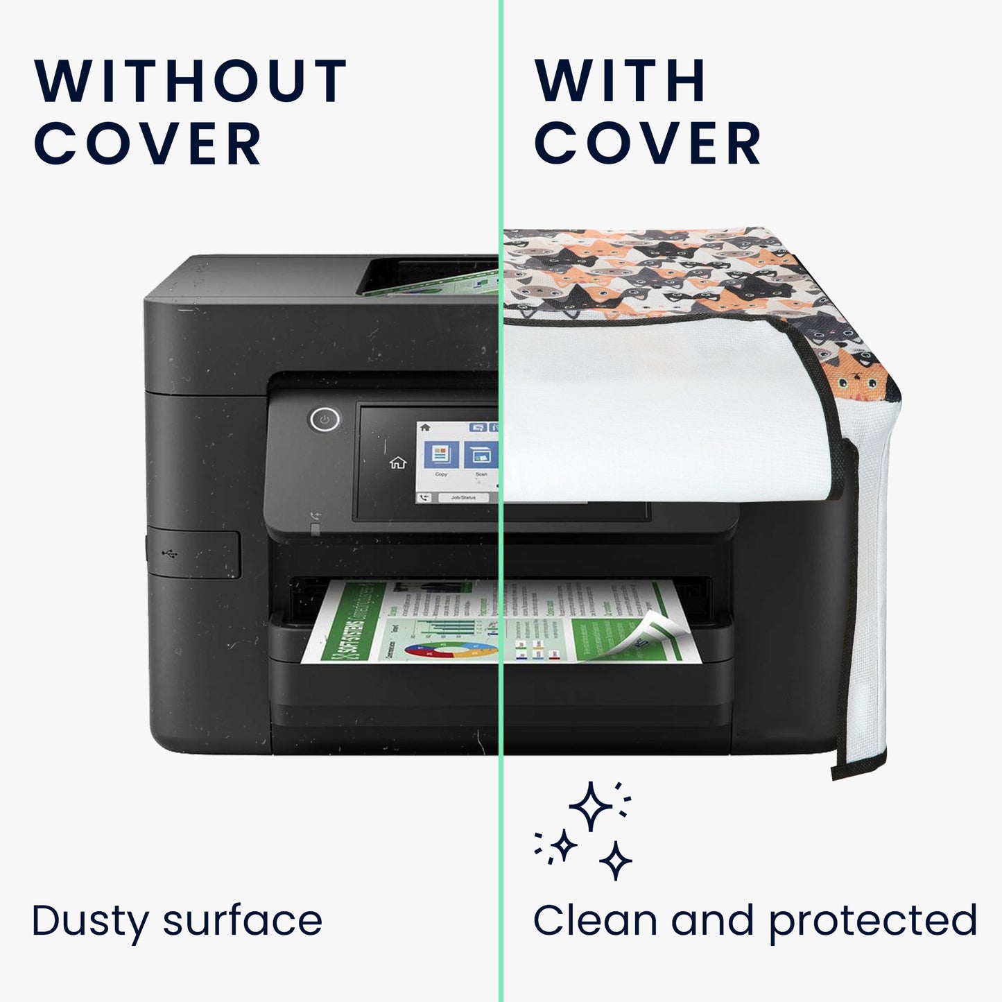 kwmobile Cover kompatibel mit Epson Workforce WF-4820 Hülle Tasche für Drucker Staubschutzhülle Schutzhaube Schutzhülle