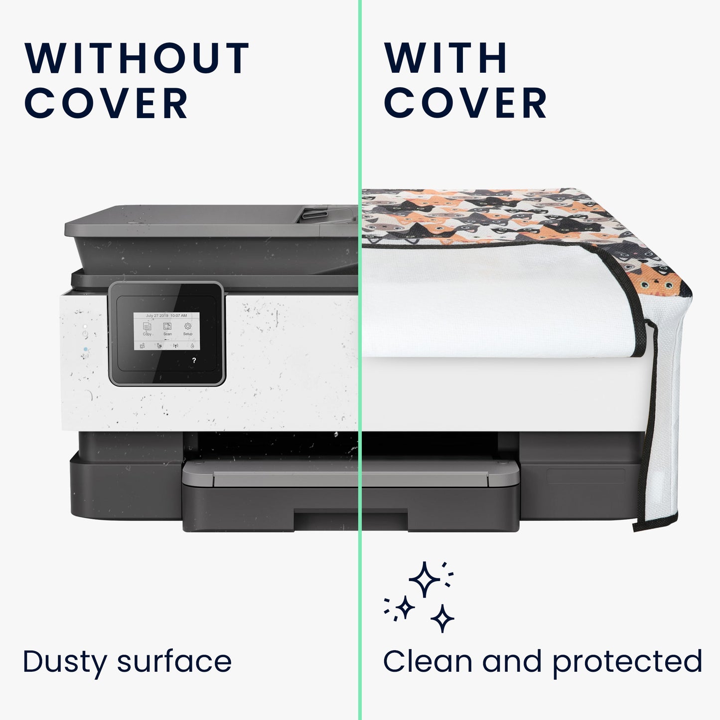 kwmobile Cover kompatibel mit HP OfficeJet 8015e / OfficeJet 8122e Hülle Tasche für Drucker Staubschutzhülle Schutzhaube Schutzhülle