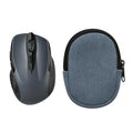 kwmobile Maus Tasche kompatibel mit TECKNET Pro 2.4G 2600 Hülle - Case für Bluetooth Maus aus robustem Cord und Neopren Stoff - Vintage Blue Vintage Blue  