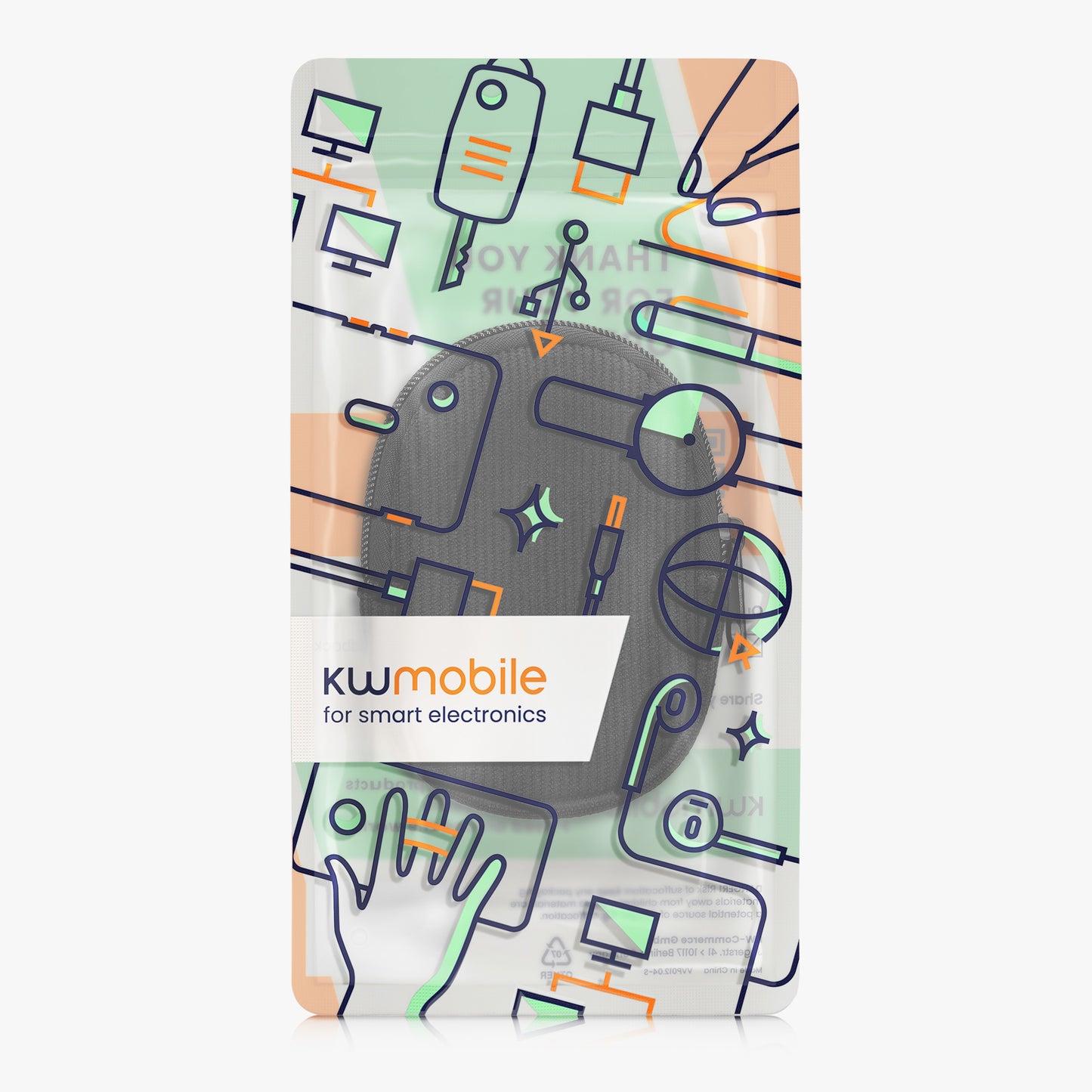 kwmobile Maus Tasche kompatibel mit HP Z3700 / Anmck M1P / AE WISH ANEWISH / cimetech TM013 Hülle - Case für Bluetooth Maus aus robustem und Neopren Stoff